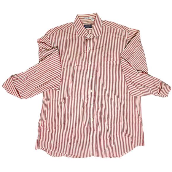 Vintage Kenneth Gordon Button-Up Shirt French Cuff Striped USA Mens 17/34 Cotton - Picture 1 of 7